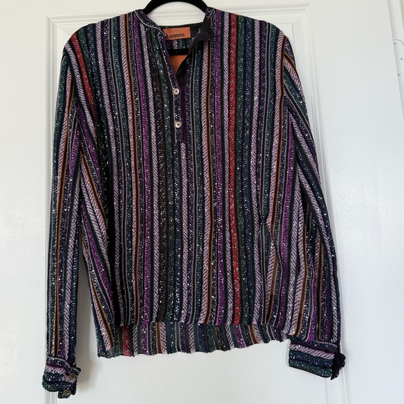 NWT Missoni Henley blouse with mandarin collar $1,770 - Picture 9 of 9